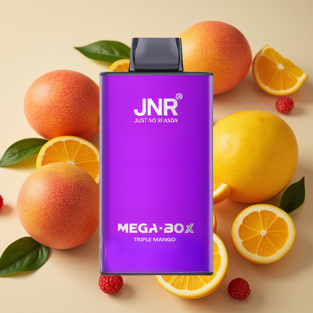 JNR Mega Box 25000 Puffs Triple Mangue - 30ml, 850mAh, Dual Mesh