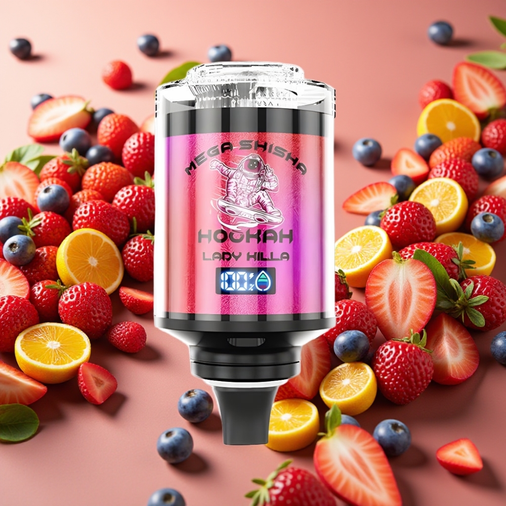 JNR Mega Shisha Hookah 100K Compatible Bureau 2200mAh 60ml Lady Killa