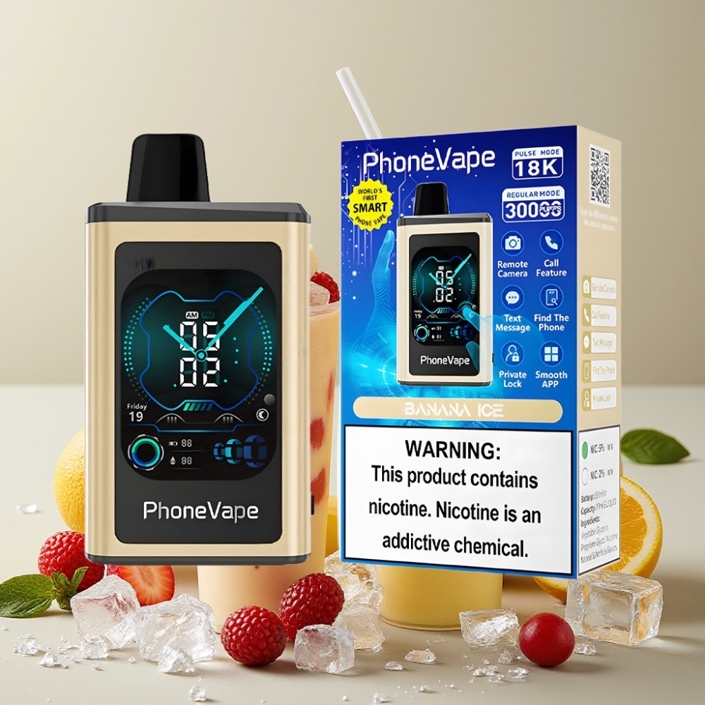 JNR PhoneVape 30000 bouffées Rechargeable 850mAh Type-C Banane Glacée