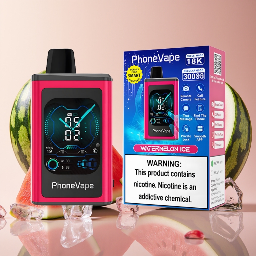 JNR PhoneVape 30000 bouffées Rechargeable Type-C Airflow Réglable Glace Pastèque