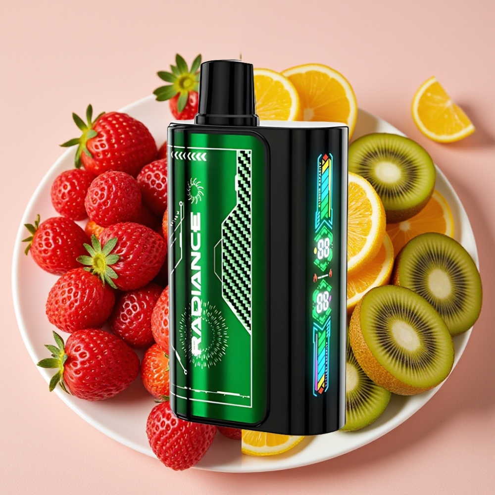 JNR Radiance 31000 Puffs 28ml Fraise Kiwi Écran Animation Dual Mesh 950mAh