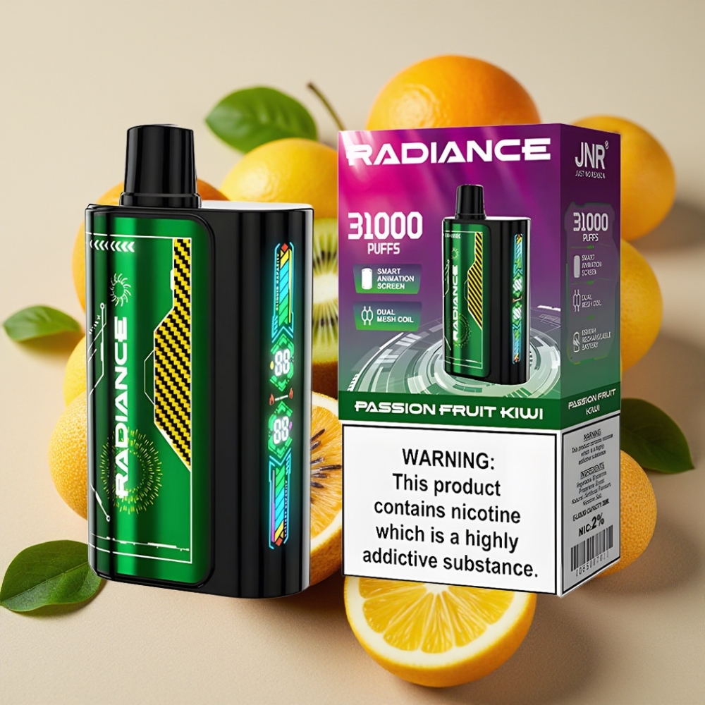 JNR Radiance 31000 Puffs Ecigarette Jetable PASSION FRUIT KIWI 28ml 950mAh