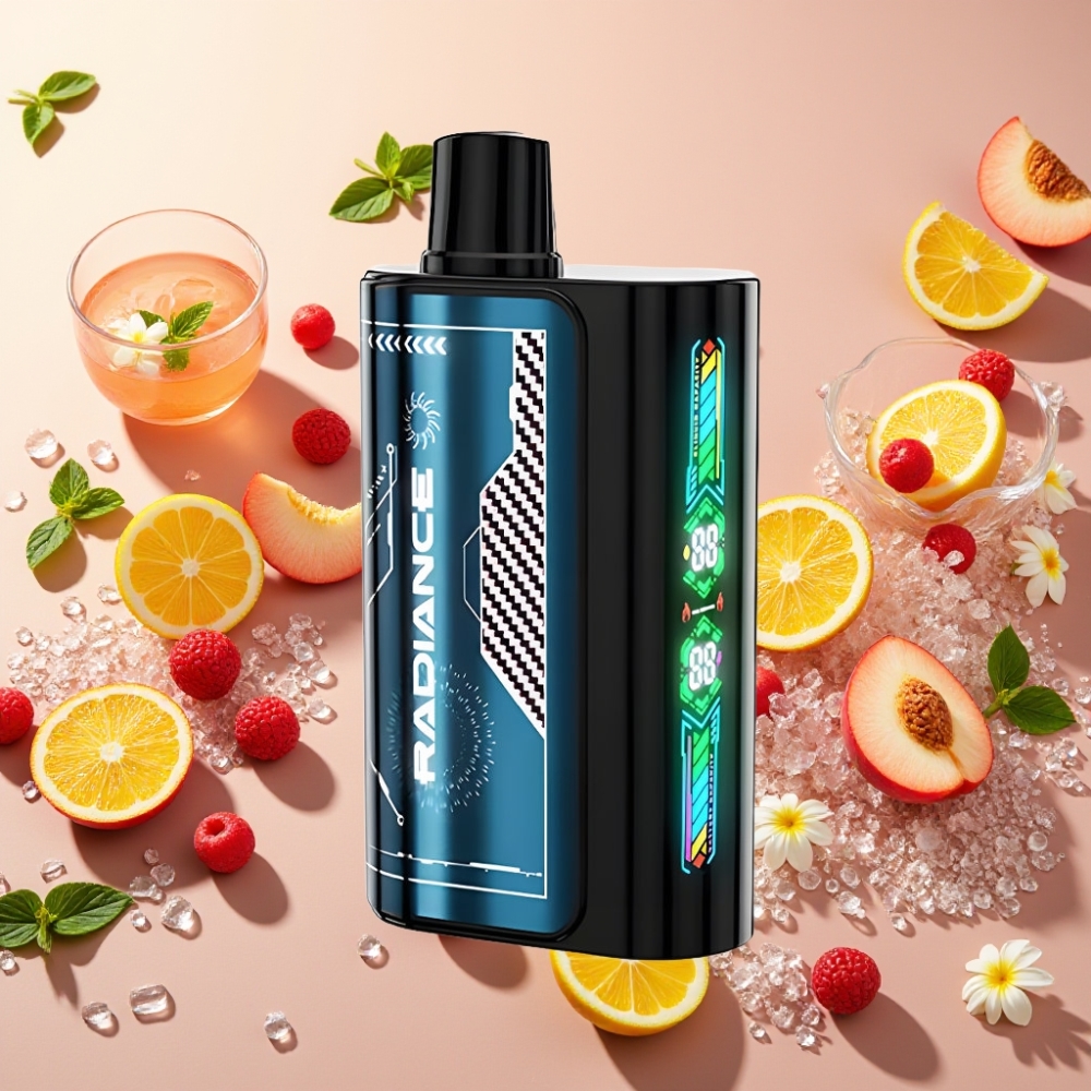 JNR Radiance 31000 Puffs Écran Animé Intelligent Double Mesh Pêche Estivale Glacée
