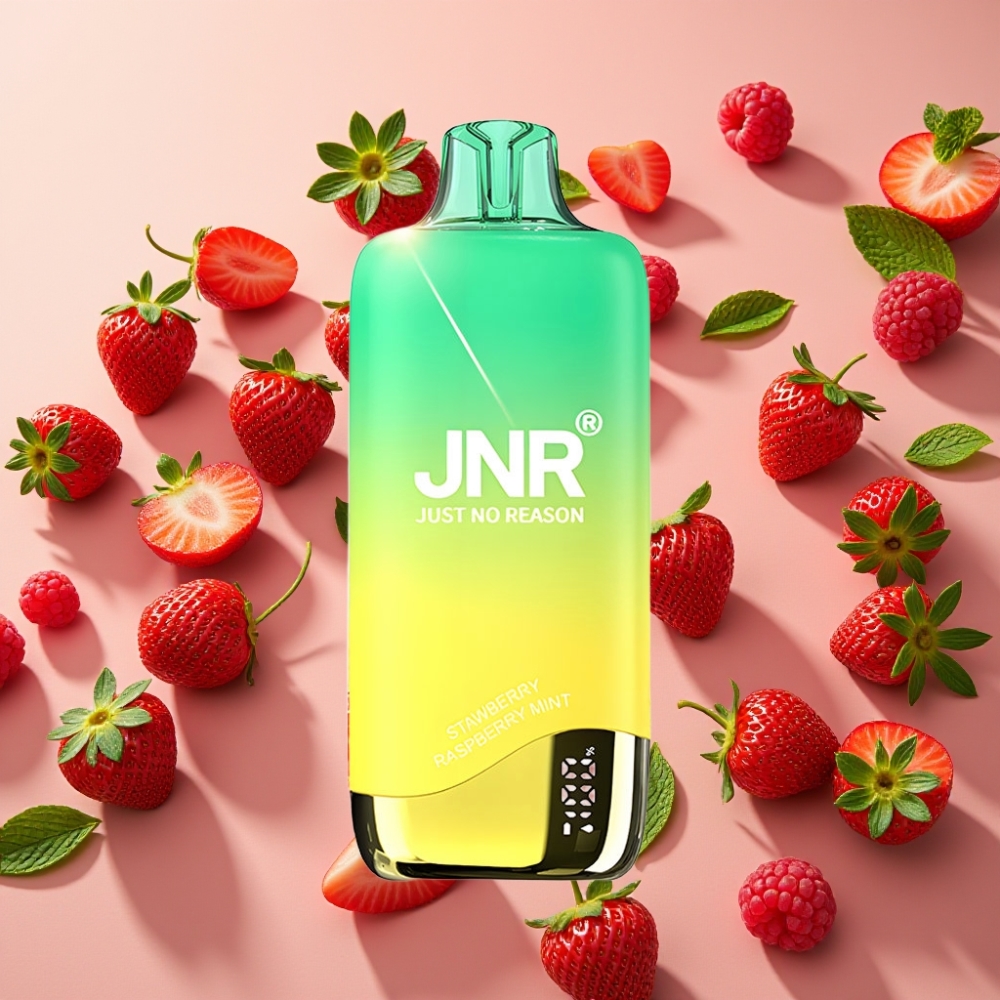 JNR Rainbow 10500 Puffs 18ml 5% USB-C Fraise Framboise Menthe