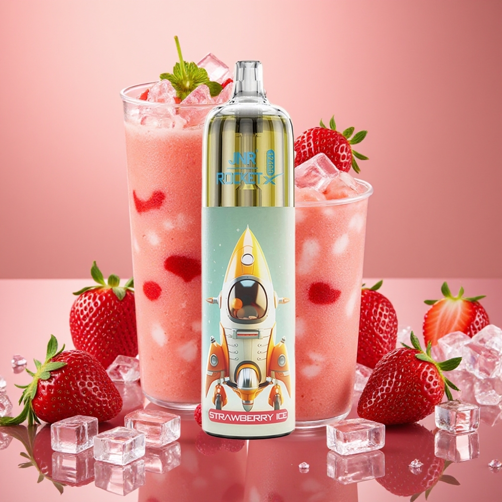 JNR Rocket-X 12400 Puffs Airflow Réglable, 25ml, Fraise Glacée