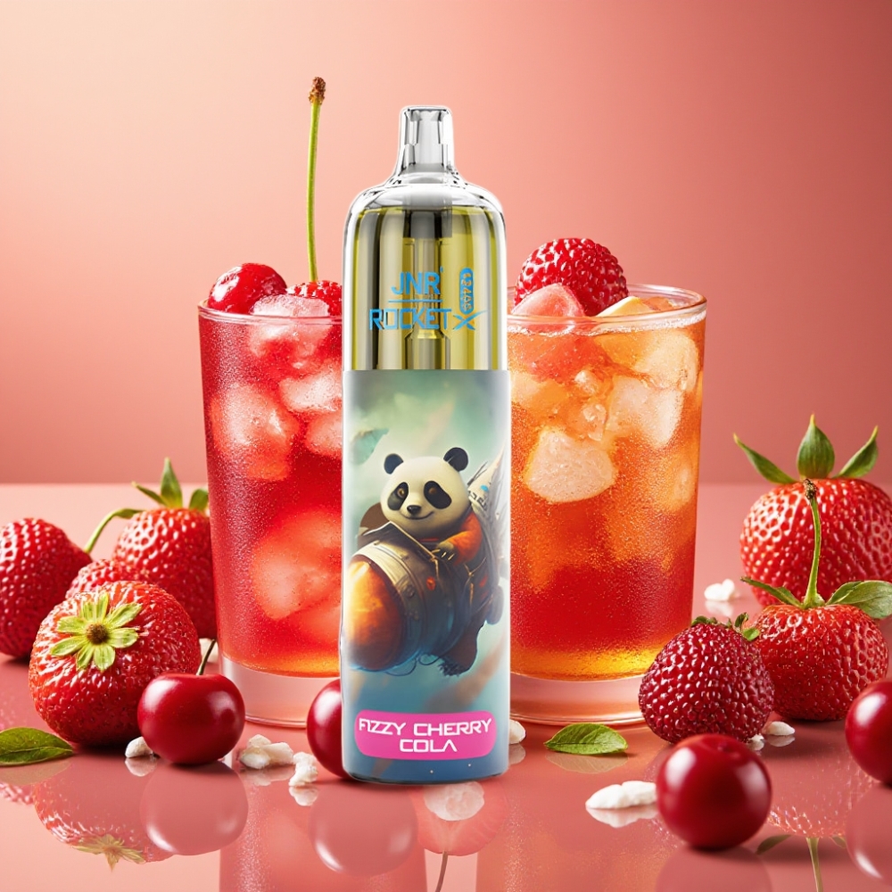 JNR Rocket-X 12400 Puffs Airflow Réglable, 850mAh, Cerise Cola Pétillante