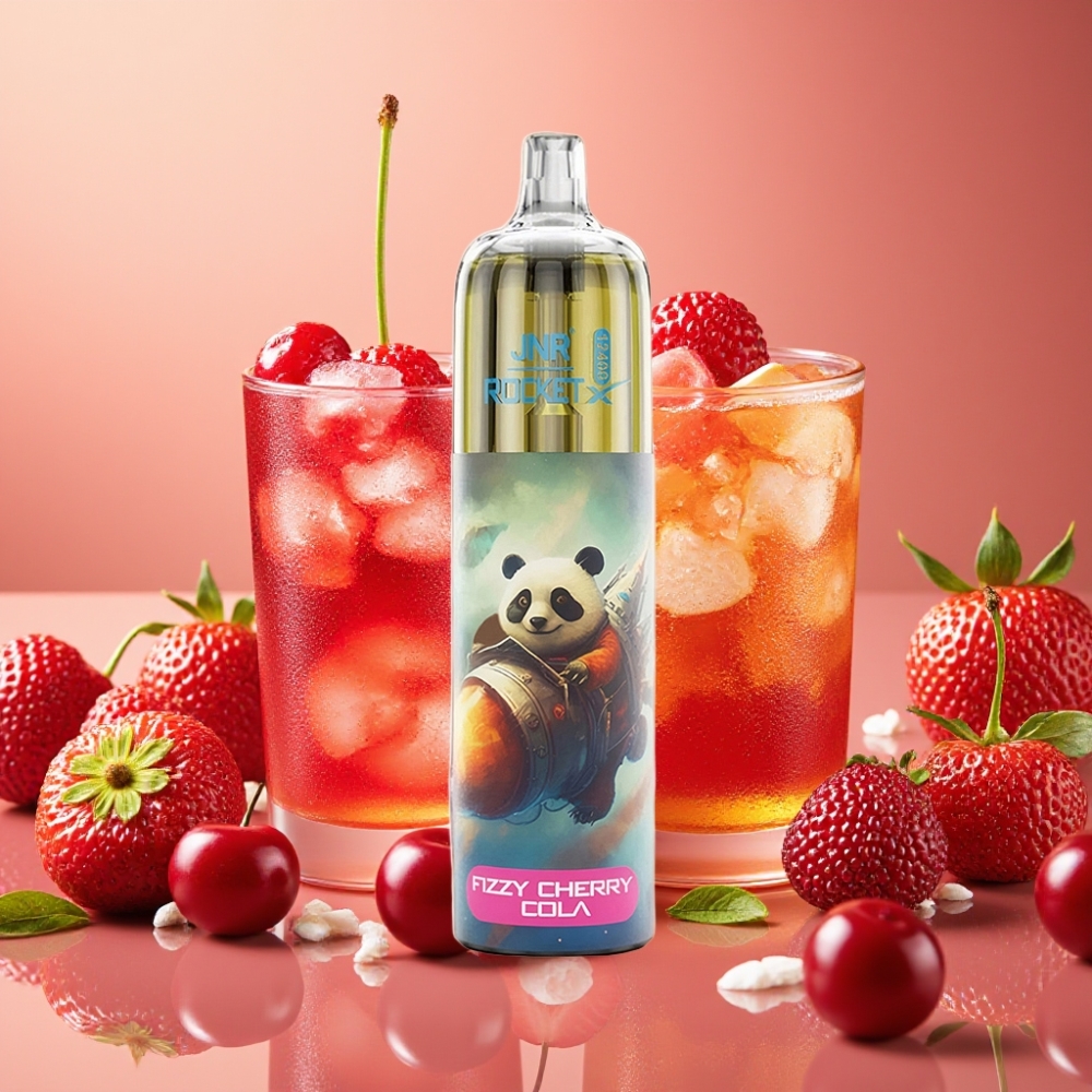 JNR Rocket-X 12400 Puffs Airflow Réglable, 850mAh, Cerise Cola Pétillante