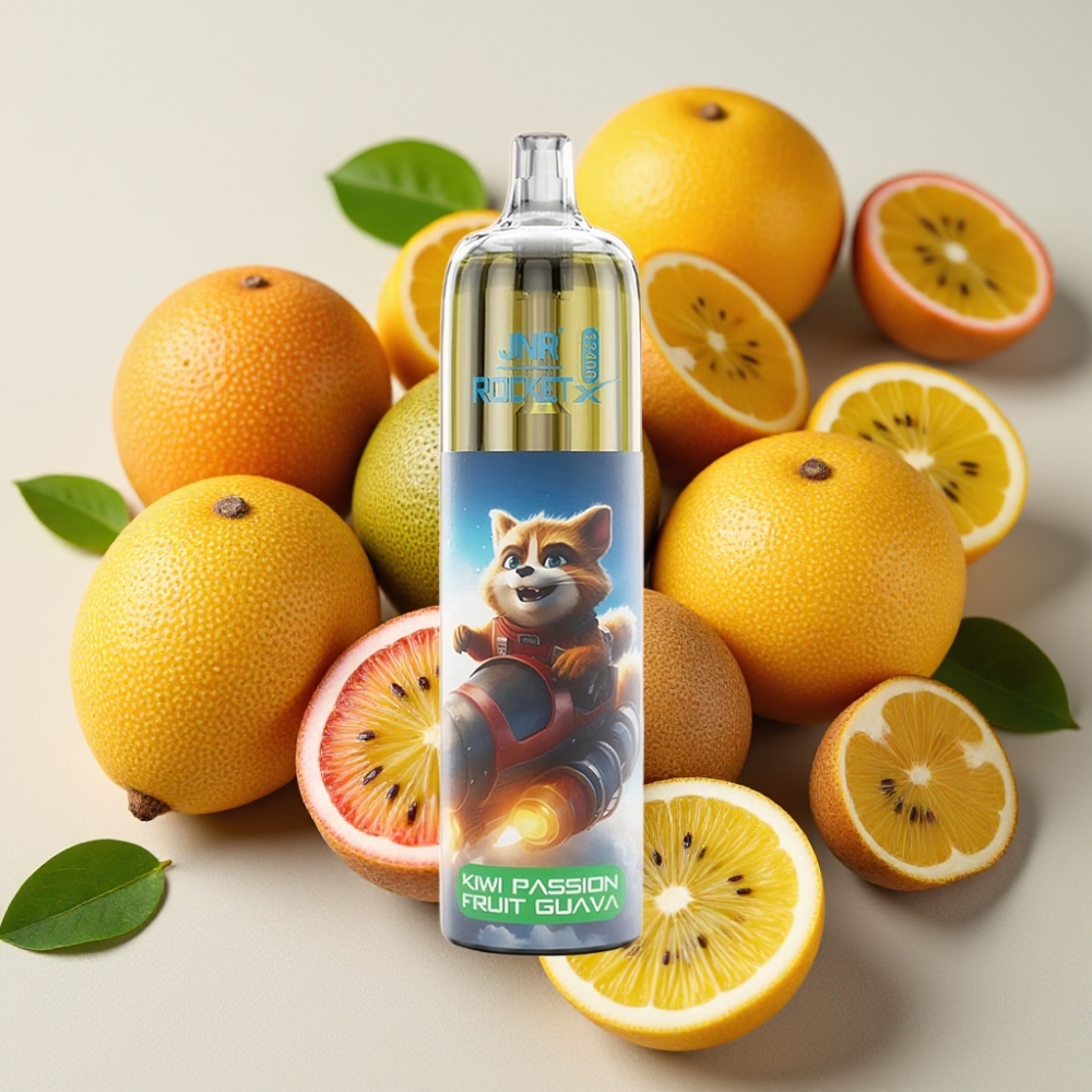 JNR Rocket-X 12400 Puffs Kiwi Fruit de la Passion Goyave - Airflow Réglable, 850mAh, Type-C
