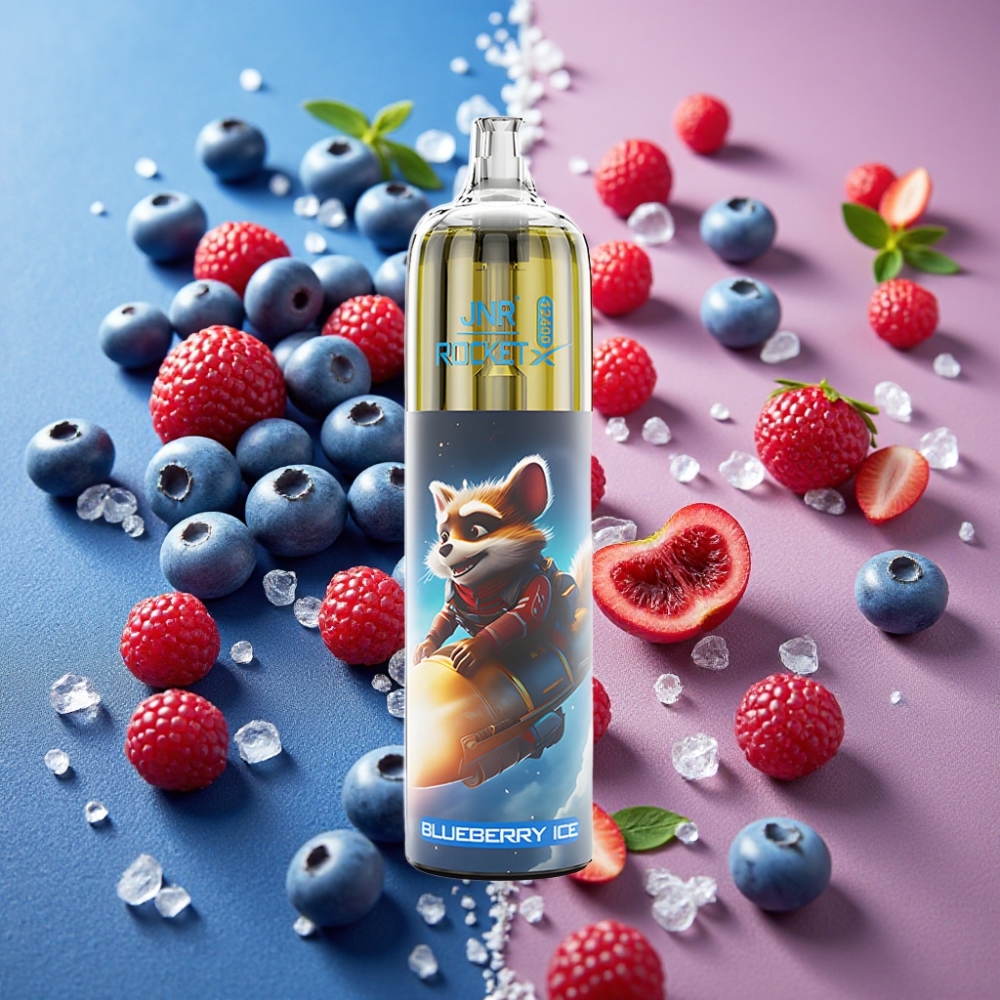 JNR Rocket-X 12400 Puffs avec Airflow Réglable, 850mAh, Glace Myrtille