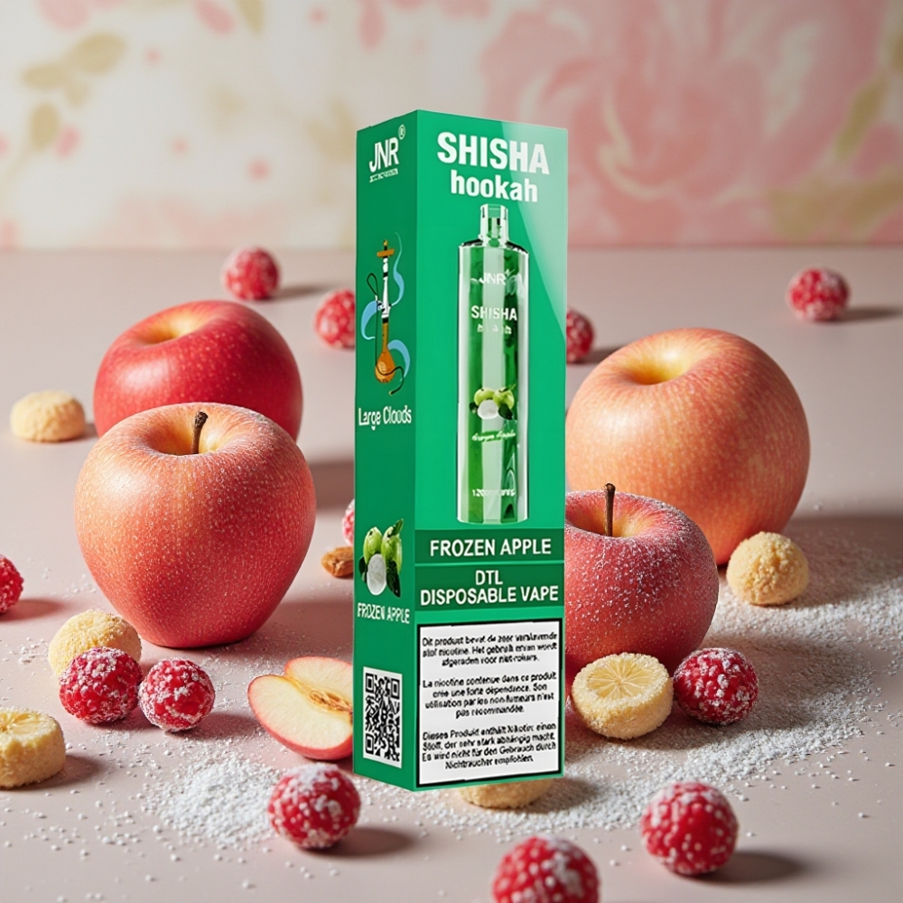 JNR Shisha Hookah 12000 Puffs - 24ml/750mAh - Pomme Glacée