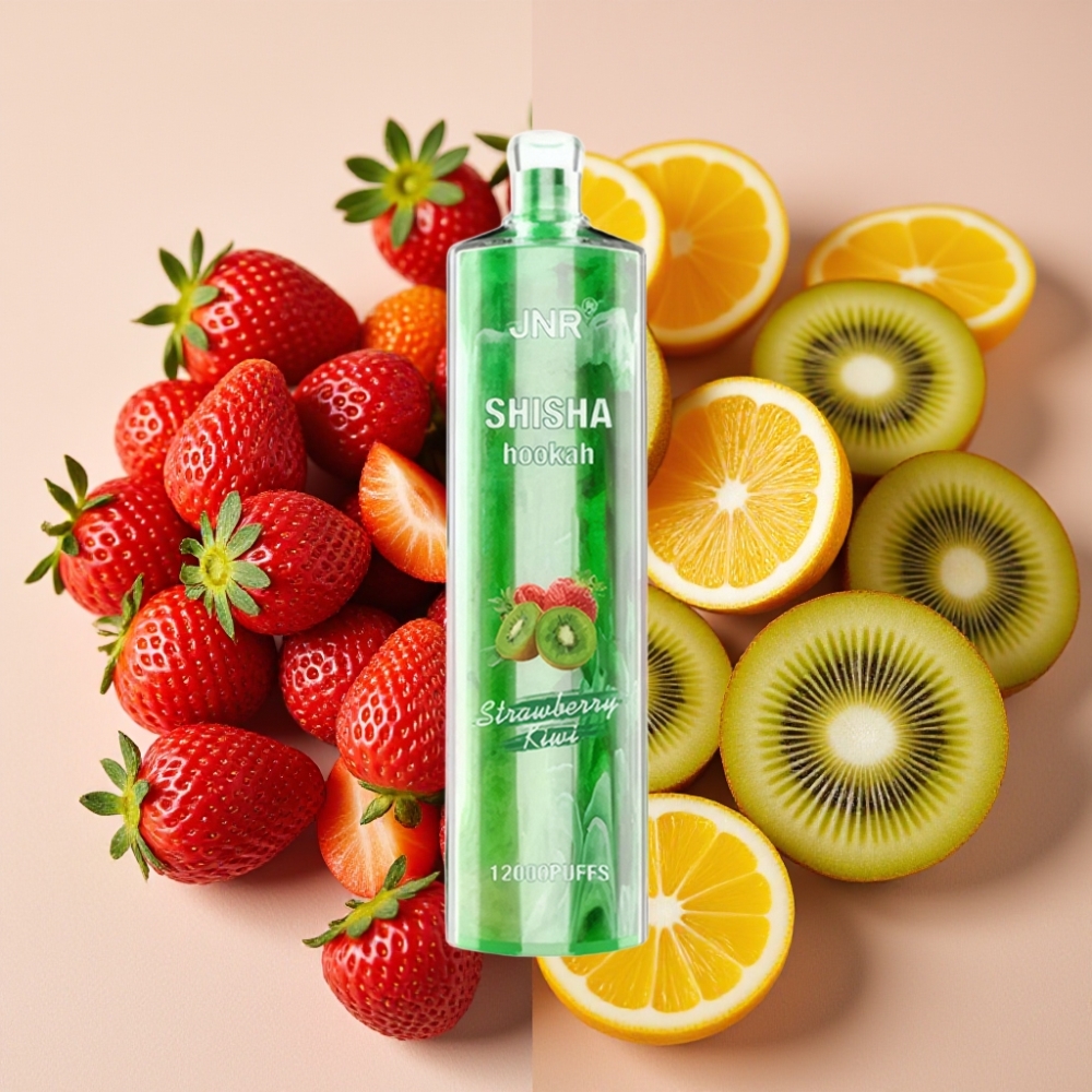 JNR Shisha Hookah 12000 Puffs Fraise Kiwi 24ml 750mAh Type-C