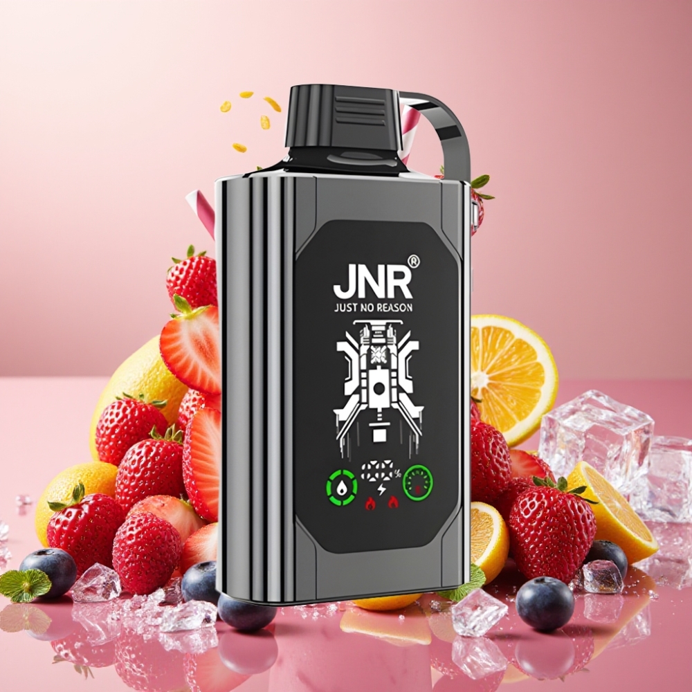 JNR Shisha Hookah Box 20500 Puffs - Ecran HD, 25ml, Double Mesh, Type-C - Baies Glacées Mixtes
