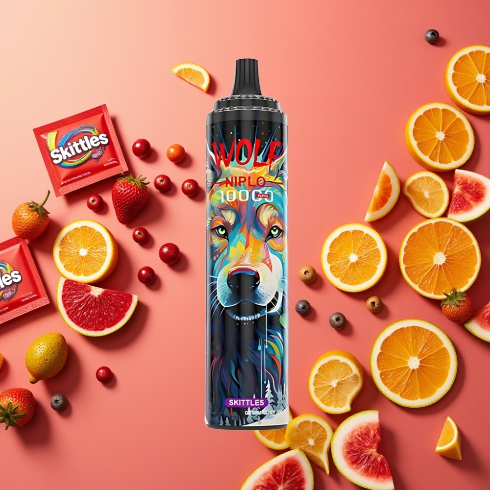 JNR Wolf Niplo 10000 Puffs – 20ml/5% – Skittles (Arlequin) – Mesh 1.0Ω