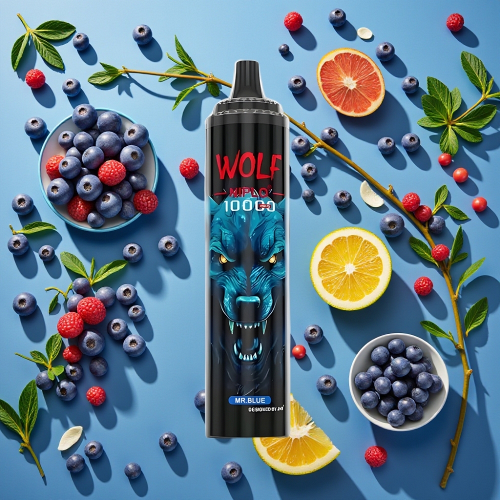 JNR Wolf Niplo 10000 Puffs 20ml 5% Type-C Mr Bleu France vape fournisseur