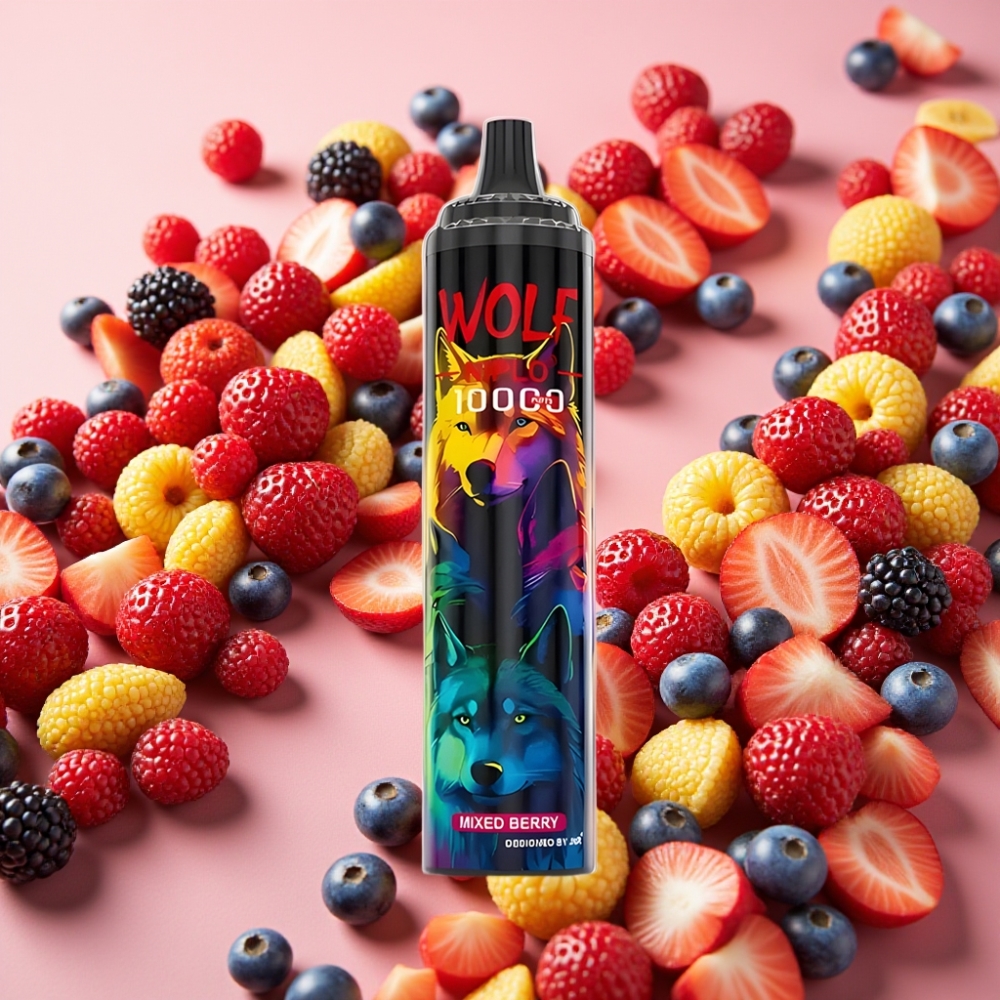 JNR Wolf Niplo 10000 Puffs 20ml/650mAh Baies Mixtes 1.0Ohm Type-C
