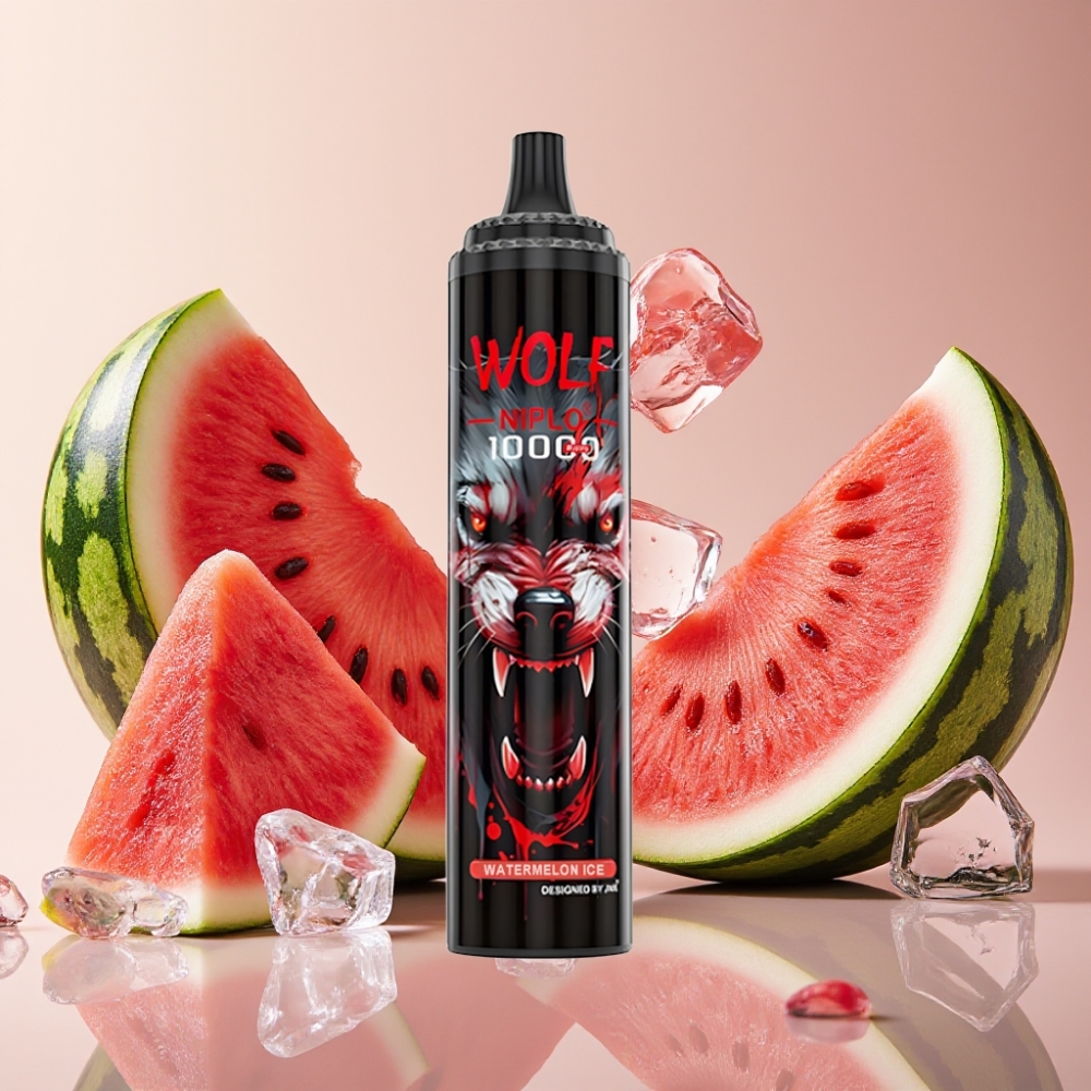 JNR Wolf Niplo 10000 Puffs - 20ml, 650mAh, Pastèque Glacée