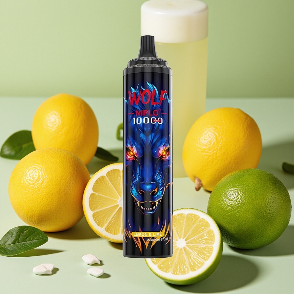 JNR Wolf Niplo 10000 Puffs Citron & Lime 1.0Ω/20ml/650mAh