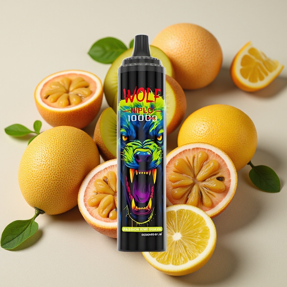 JNR Wolf Niplo 10000 Puffs Passion Kiwi Goyave 20ml 5% Type-C