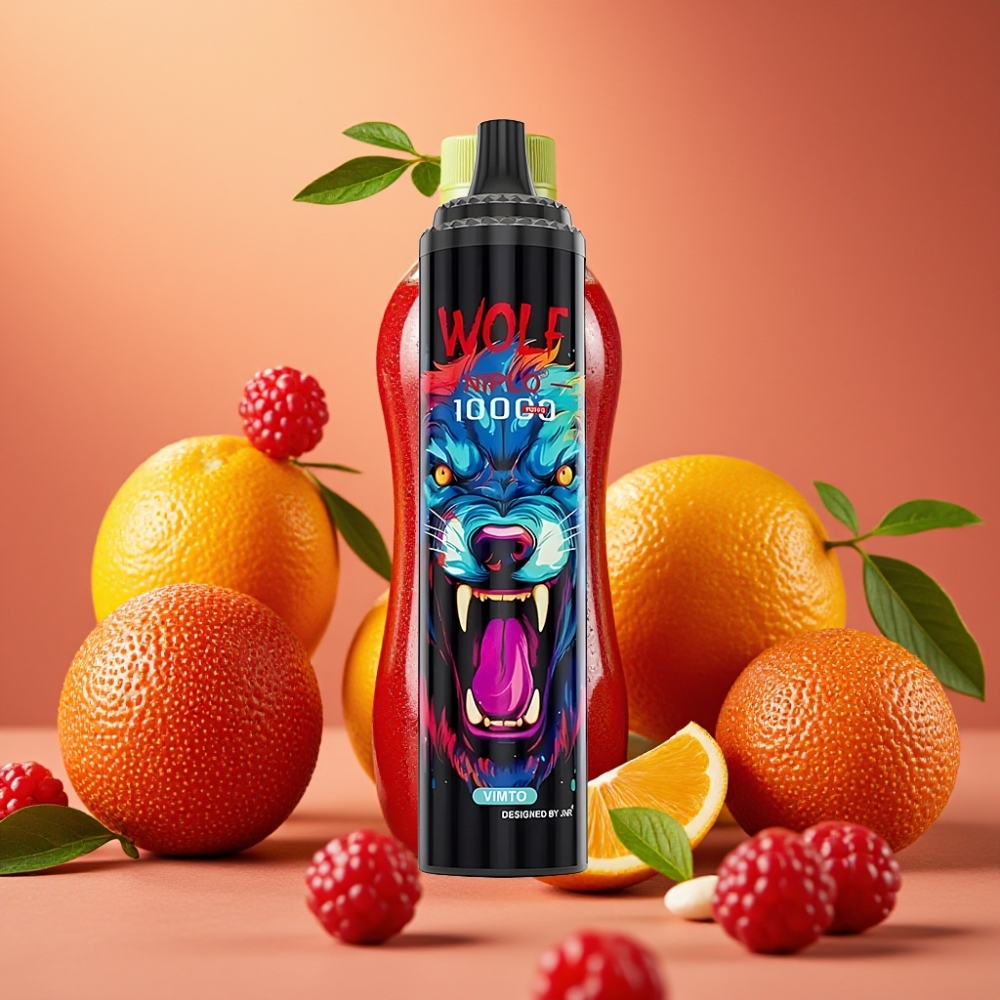 JNR Wolf Niplo 10000 Puffs Vimto - 20ml/5%/Type-C France vape fournisseur