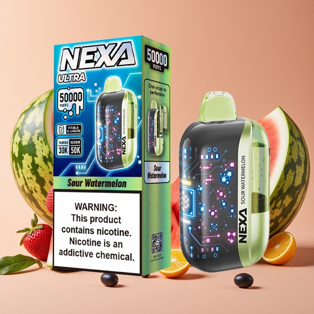 NEXA Ultra 50000 Puffs Pastèque Acidulée 20ml 5% 0.9ohm France vape fournisseur