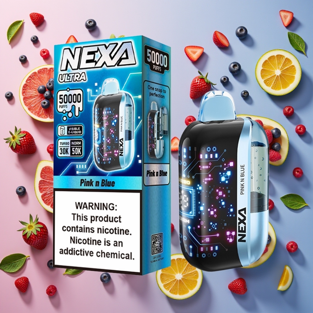 NEXA Ultra 50000 Puffs Rose et Bleu 20ml 5% 0.9ohm Ecigarette Jetable