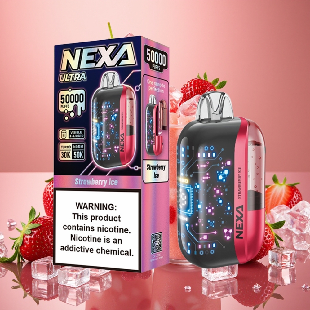 NEXA Ultra 50K 50000 Puffs Fraise Glacée 20ml 5% 0.9ohm Type-C