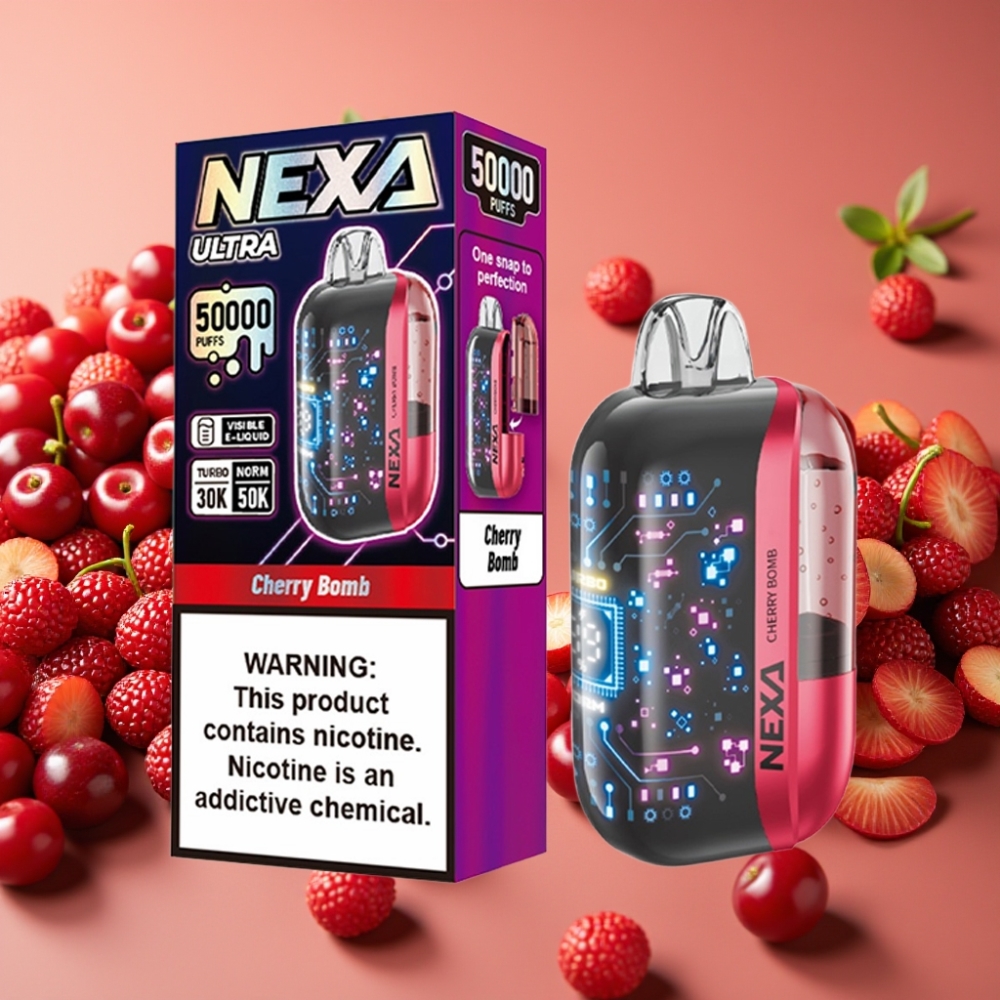 NEXA Ultra 50K Cerise Bomp 20ml 5% 0.9ohm France vape fournisseur