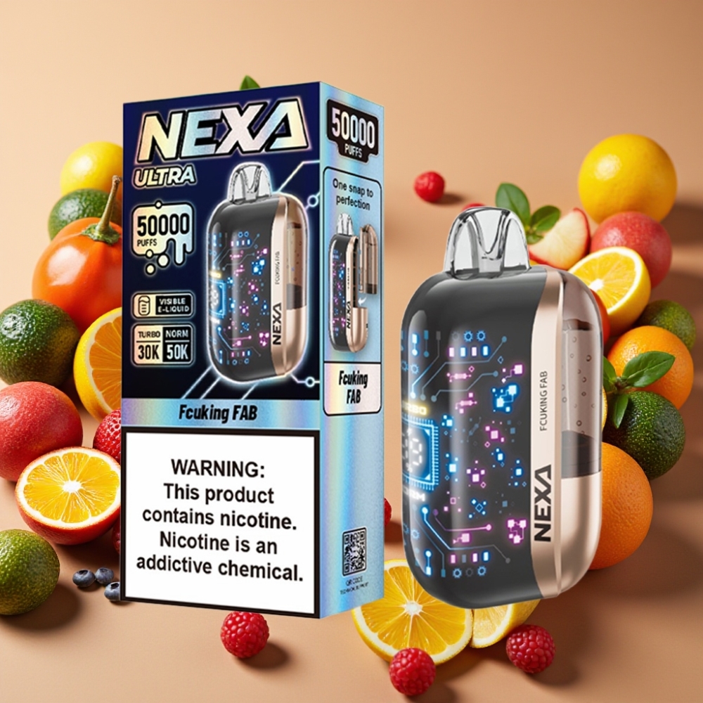 NEXA Ultra 50K Disposable Vape Fcuking Fab 20ml 5% 0.9ohm Dual Mesh