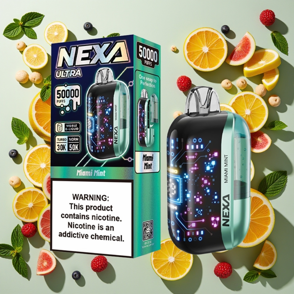 NEXA Ultra 50K Disposable Vape Menthe de Miami 50000 Puffs 20ml 5%
