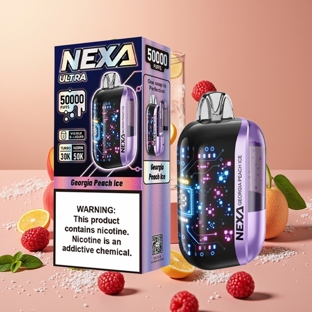 NEXA Ultra 50K Disposable Vape Pêche Glacée de Géorgie 50000 Puffs 20ml 5%