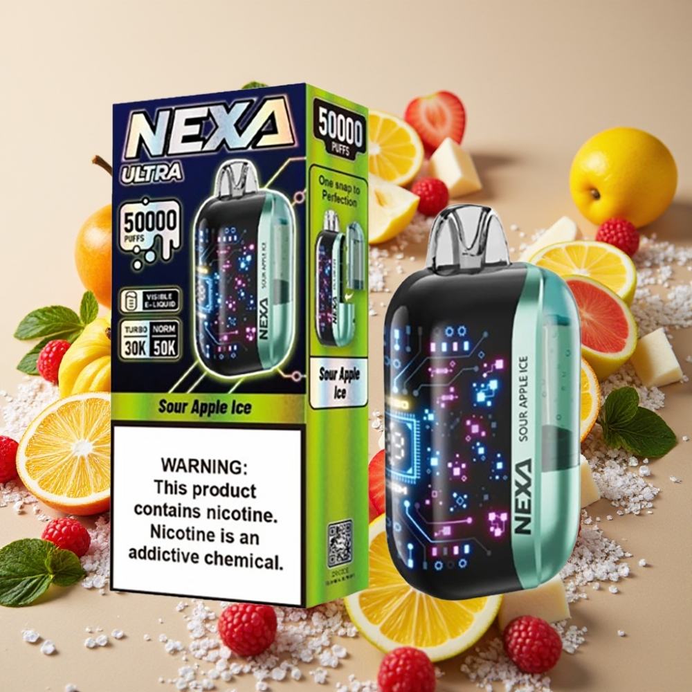 NEXA Ultra 50K Pomme Acidulée Glacée 20ml 5% 0.9ohm France vape fournisseur