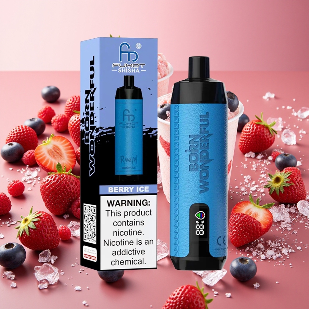 RandM Fumot Shisha 10000 Puffs 18ml 850mAh 0,5% Nicotine Baie Glacée