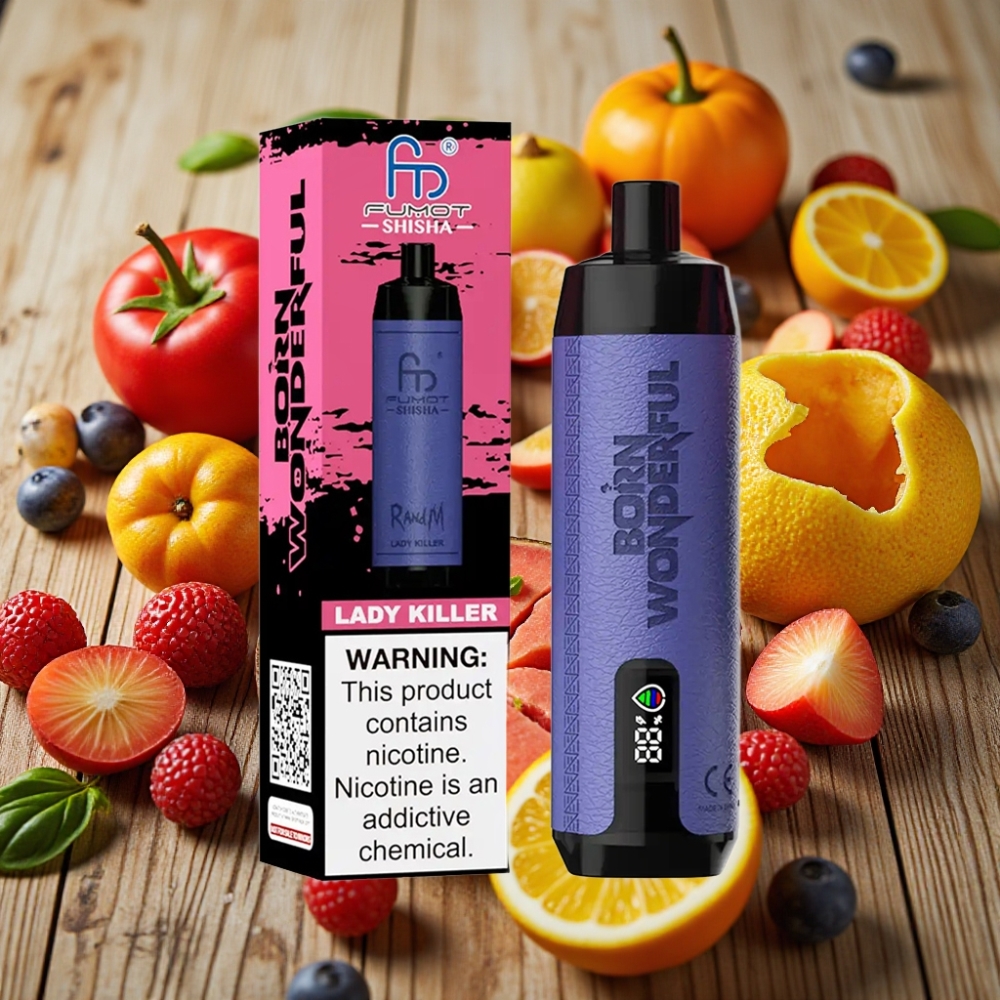 RandM Fumot Shisha 10000 Puffs - 18ml, 850mAh, 0.6ohm, Lady Killer (Tueur de Femme)