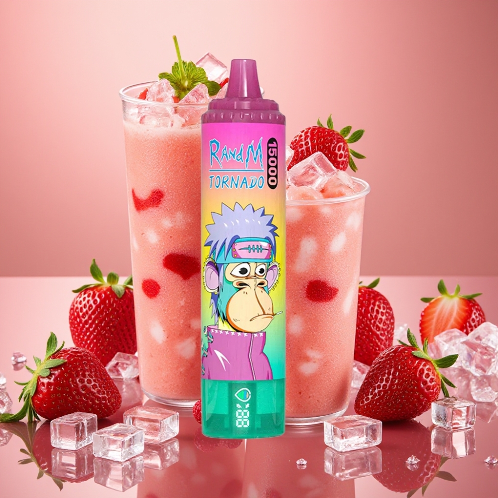 Fumot RandM Tornado 15000 Puffs 25ml 850mAh 0.9 Ohm Fraise Glacée