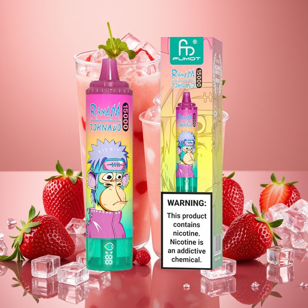 Fumot RandM Tornado 15000 Puffs 25ml 850mAh 0.9 Ohm Fraise Glacée