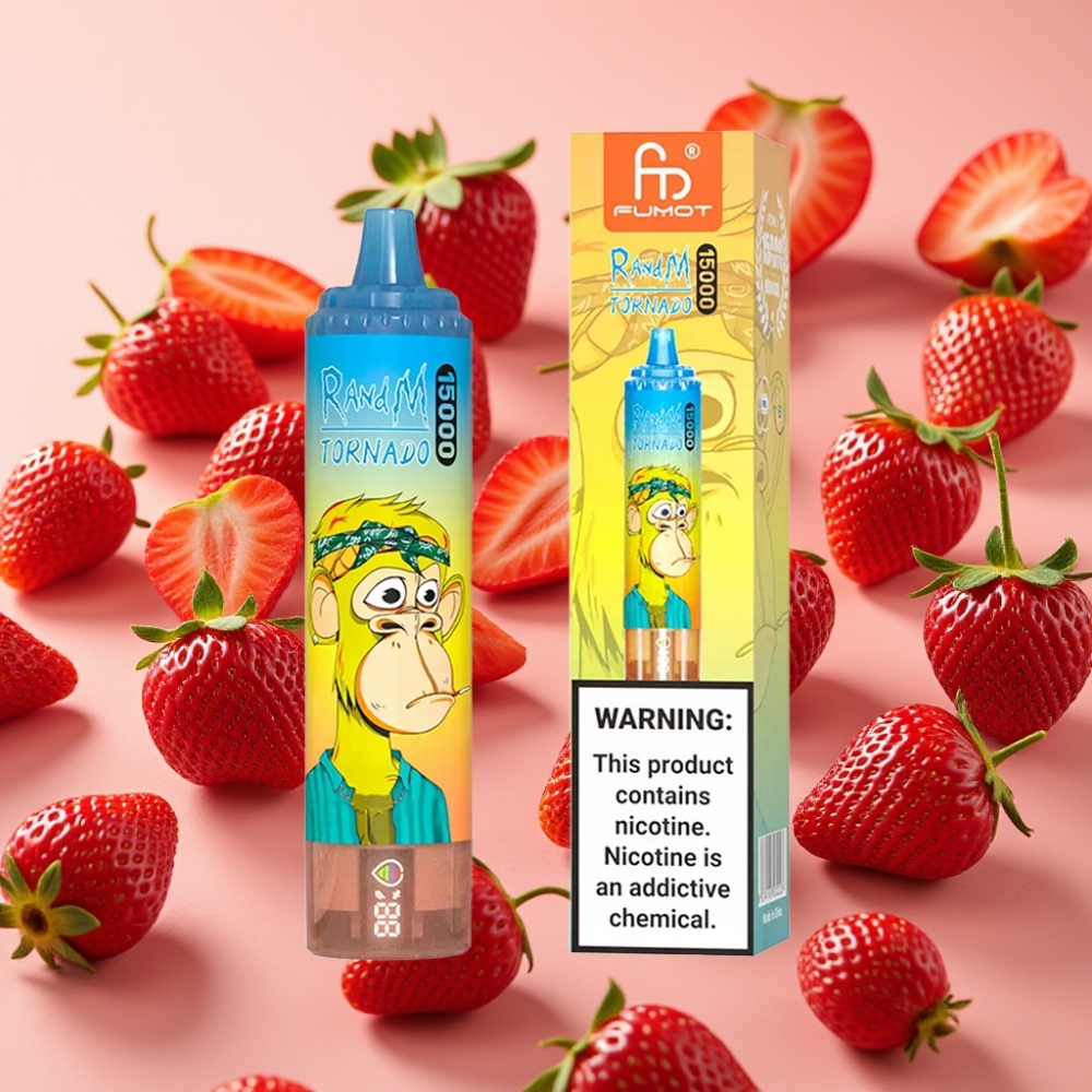 Fumot RandM Tornado 15000 Puffs 25ml 850mAh 0.9 Ohm Mesh Fraise