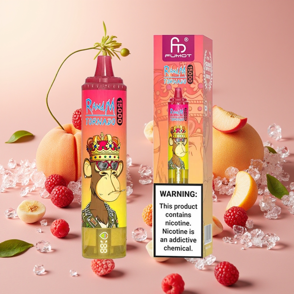 Fumot RandM Tornado 15000 Puffs 25ml 850mAh Pêche Glacée