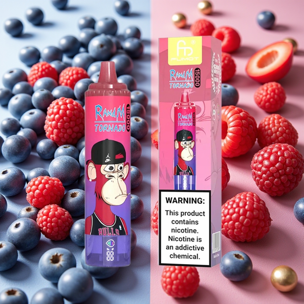 Fumot RandM Tornado 15000 Puffs 25ml 850mah Type-C Framboise Aigre-Douce
