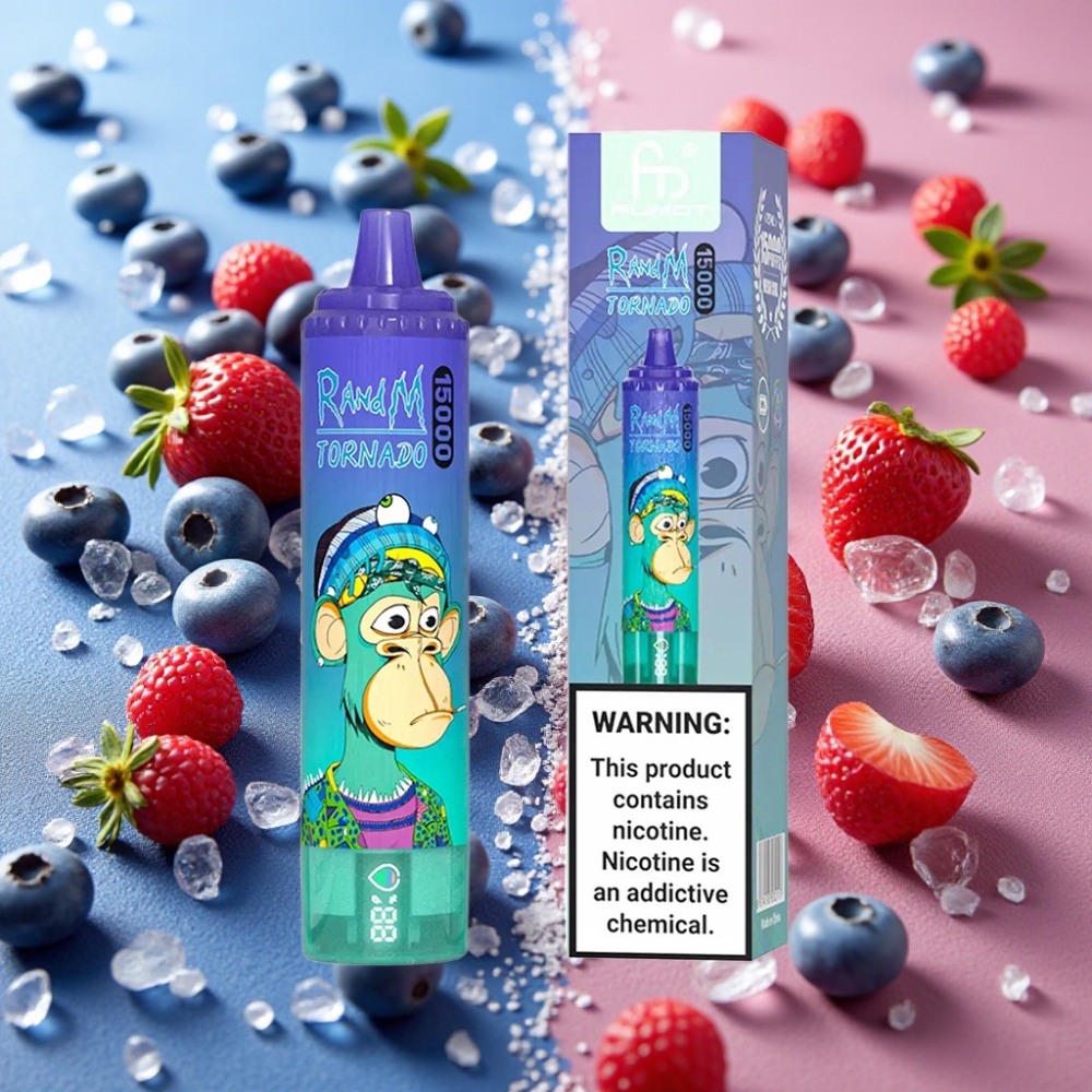 Fumot RandM Tornado 15000 Puffs 25ml 850mah Type-C Myrtille Glacé