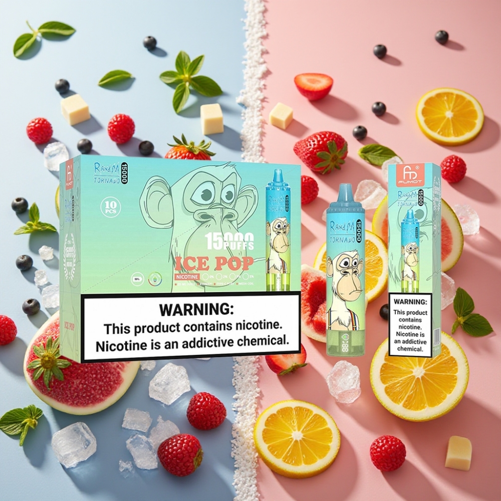 Fumot RandM Tornado 15000 Puffs Ice Pop 25ml 850mAh Mesh 0.9 Ohm