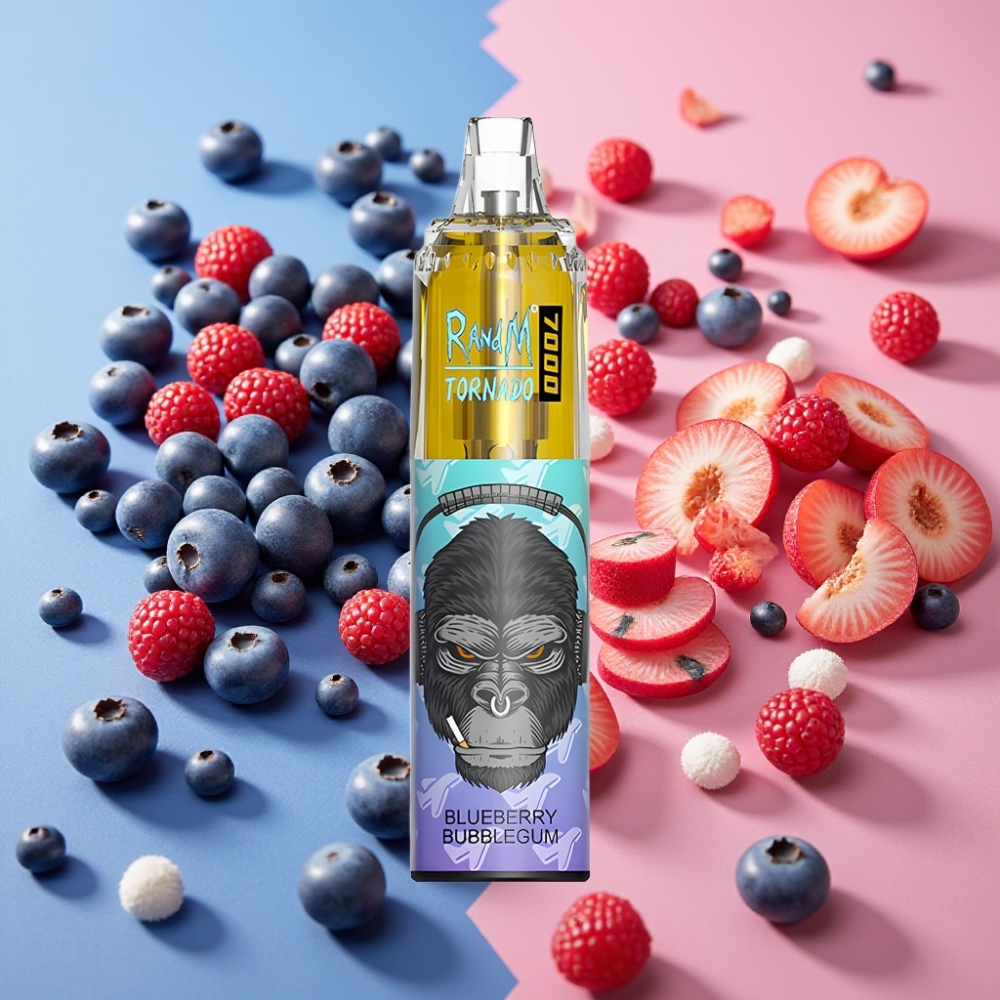 Fumot Tornado 7000 14ML 850MAH Mesh Type-C RGB 0-5% Air-Adjustable Bubblegum Myrtille