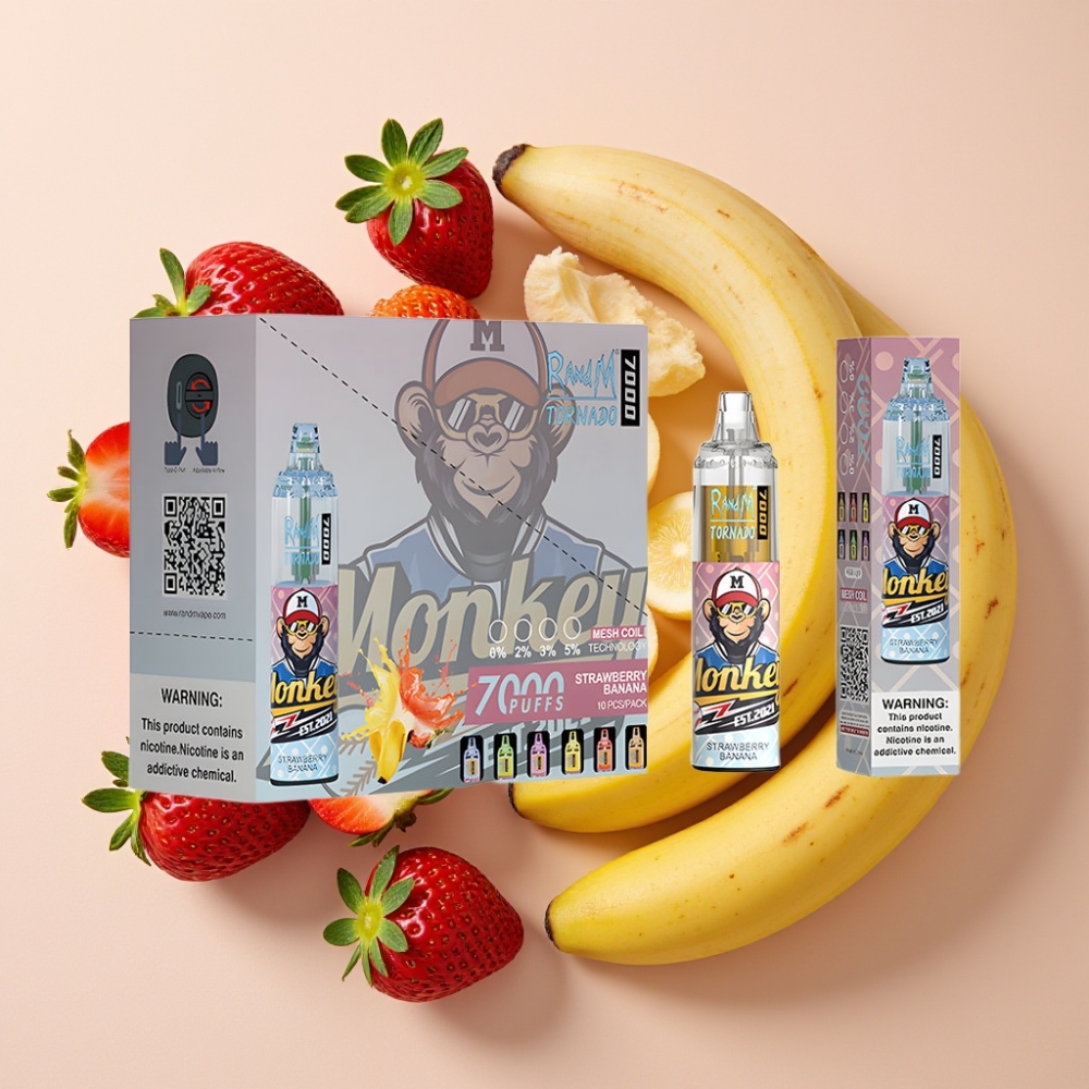 Fumot Tornado 7000 14ML 850MAH Type-C Fraise Banane France vape fournisseur