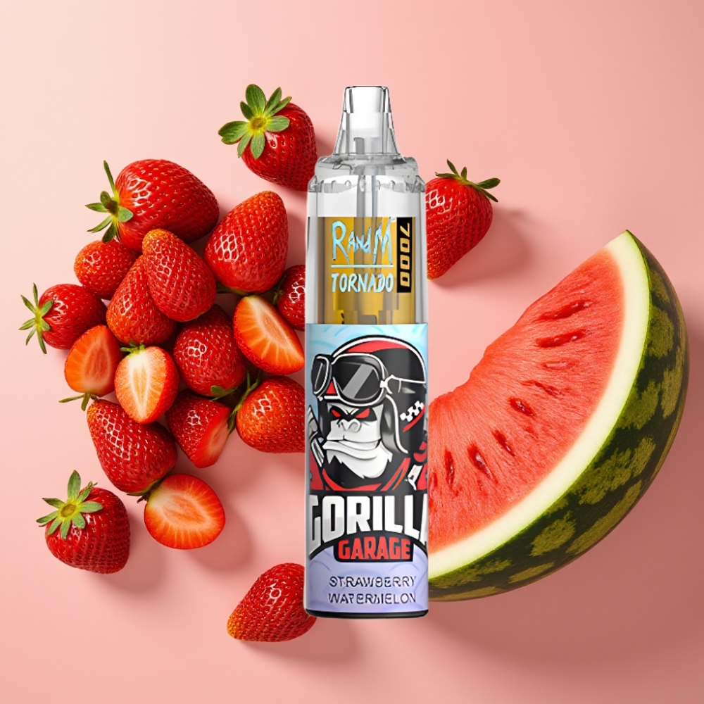 Fumot Tornado 7000 Puffs 14ML 850MAH Fraise Pastèque Mesh Type-C RGB Air-Adjustable