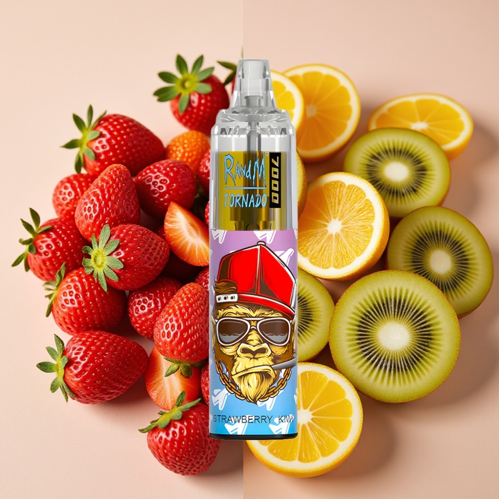 Fumot Tornado 7000 Puffs 14ML 850MAH Mesh Coil Fraise Kiwi