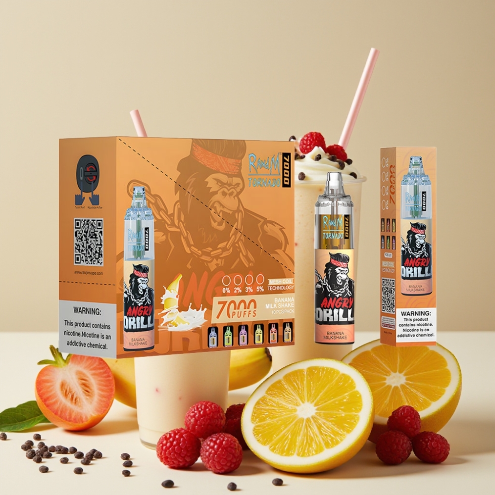 Fumot Tornado 7000 Puffs 14ML Type-C Banane Milkshake France vape fournisseur
