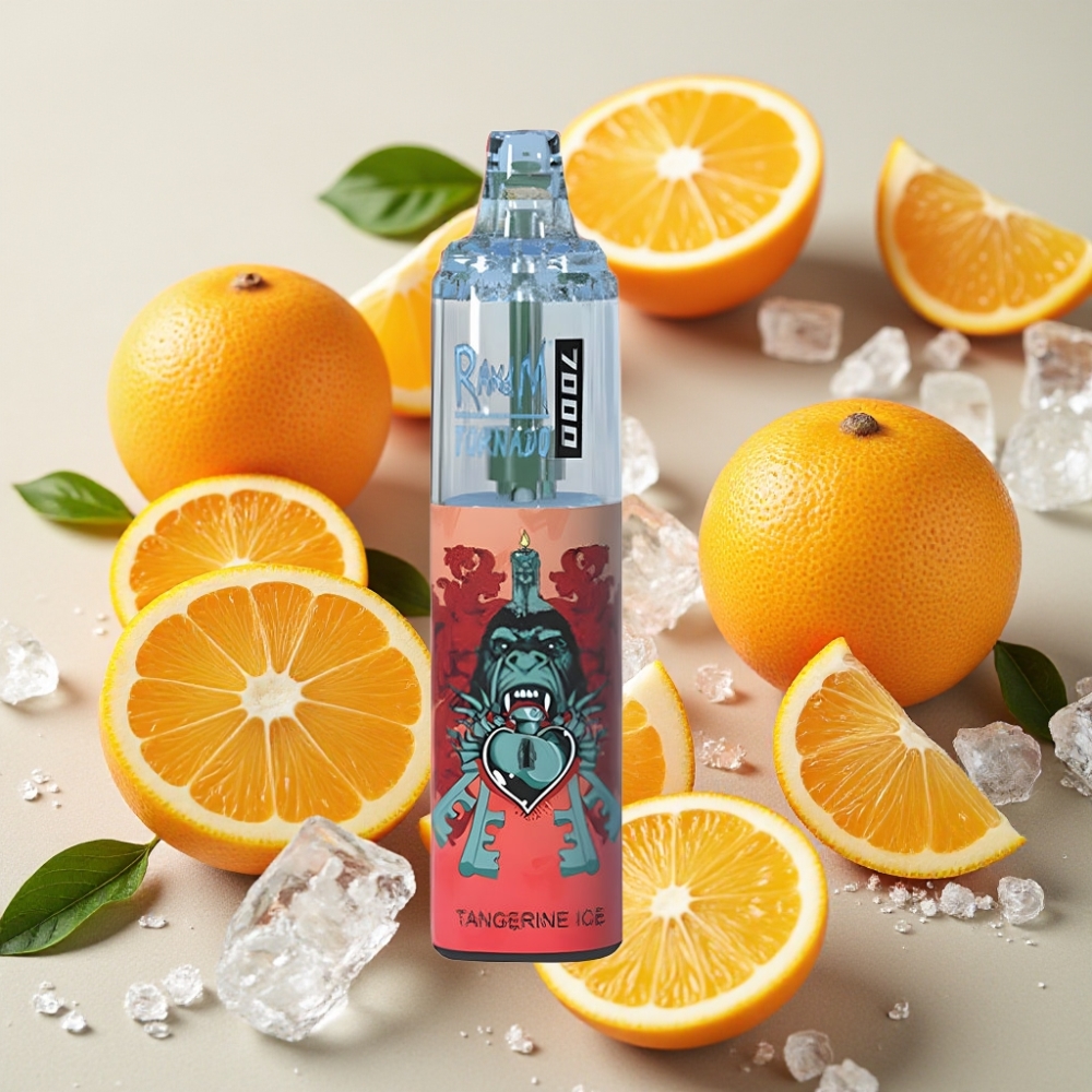 Fumot Tornado 7000 Puffs 14 ML Air-Adjustable Glace à la mandarine