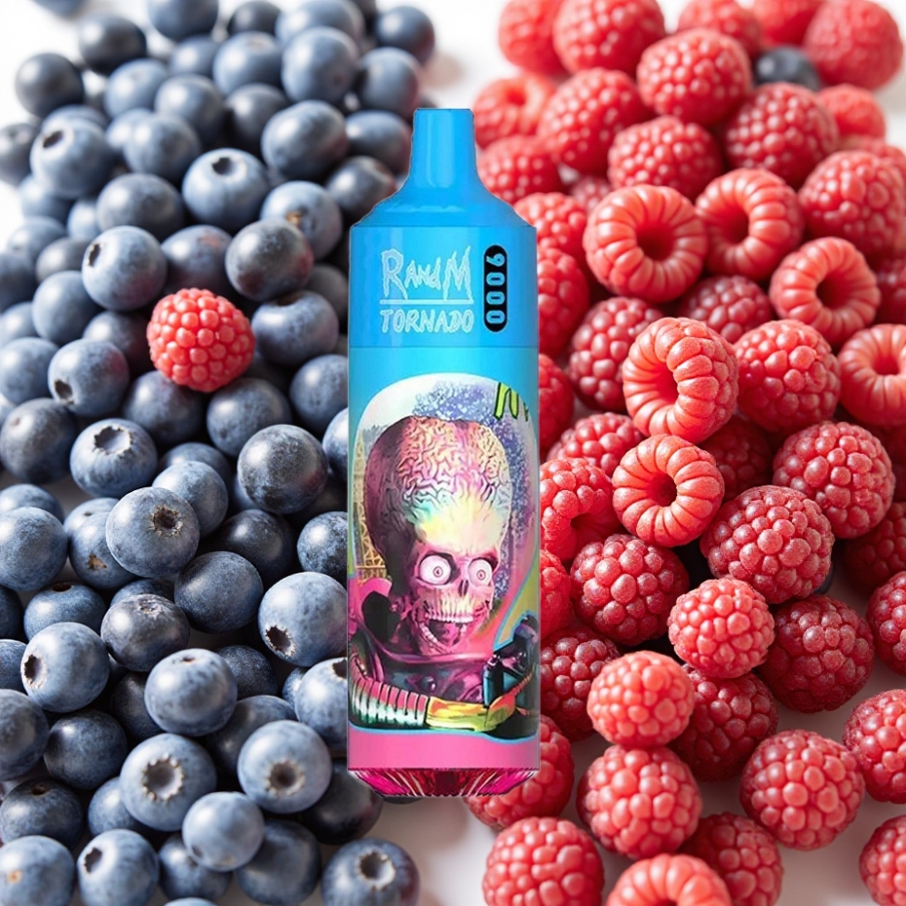 RandM Tornado 9000 Puffs - 18 mL, 850 mAh, Mesh Coil, Myrtille Framboise Acidulée