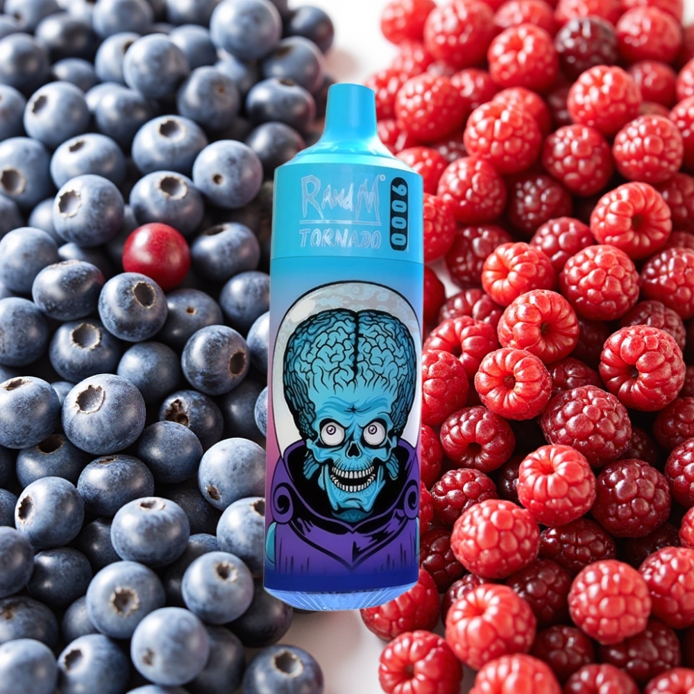 RandM Tornado 9000 Puffs 850 mAh 18 mL Bleuet Cerise Canneberge