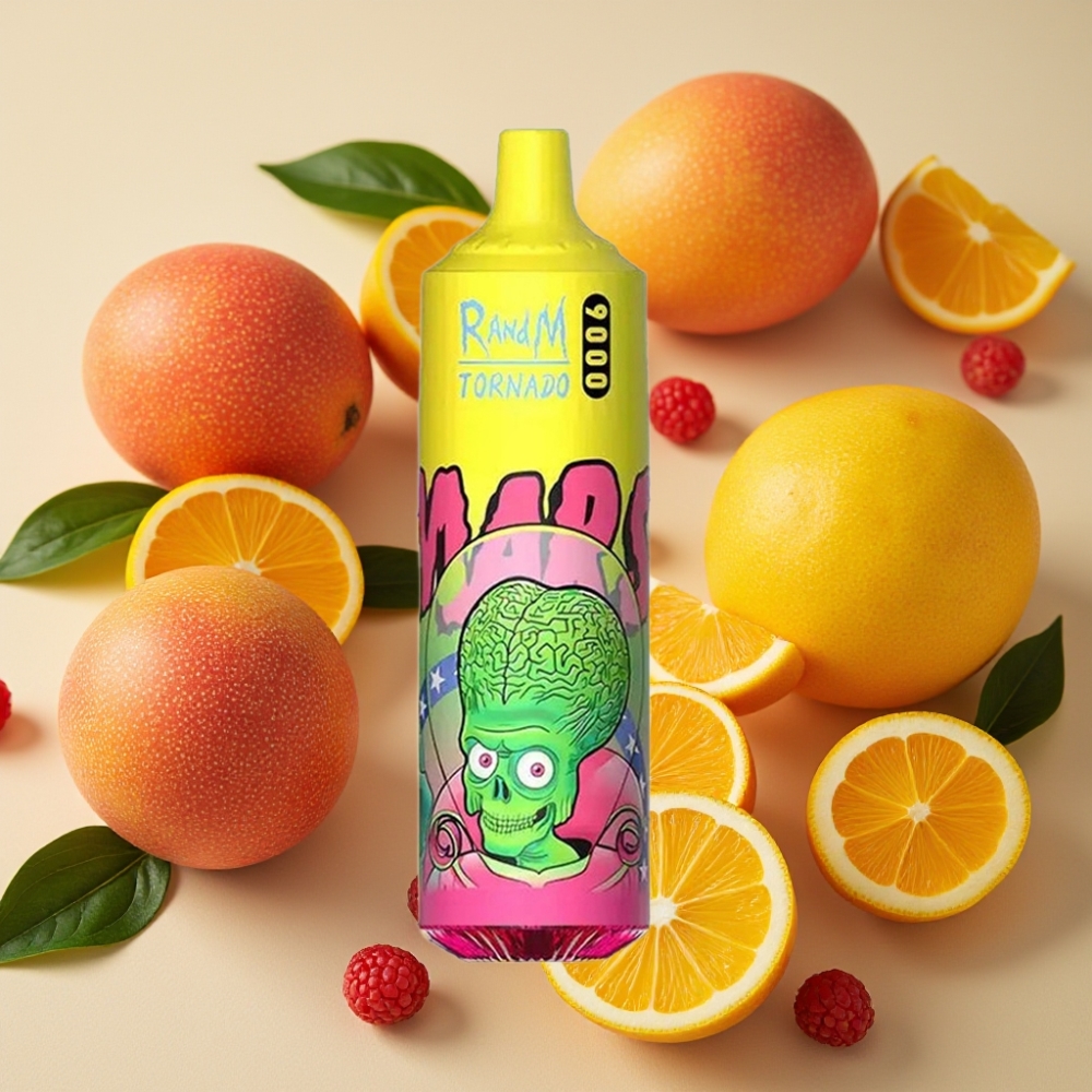RandM Tornado 9000 Puffs Triple Mangue - 850mAh, 18mL, Mesh Coil, RGB